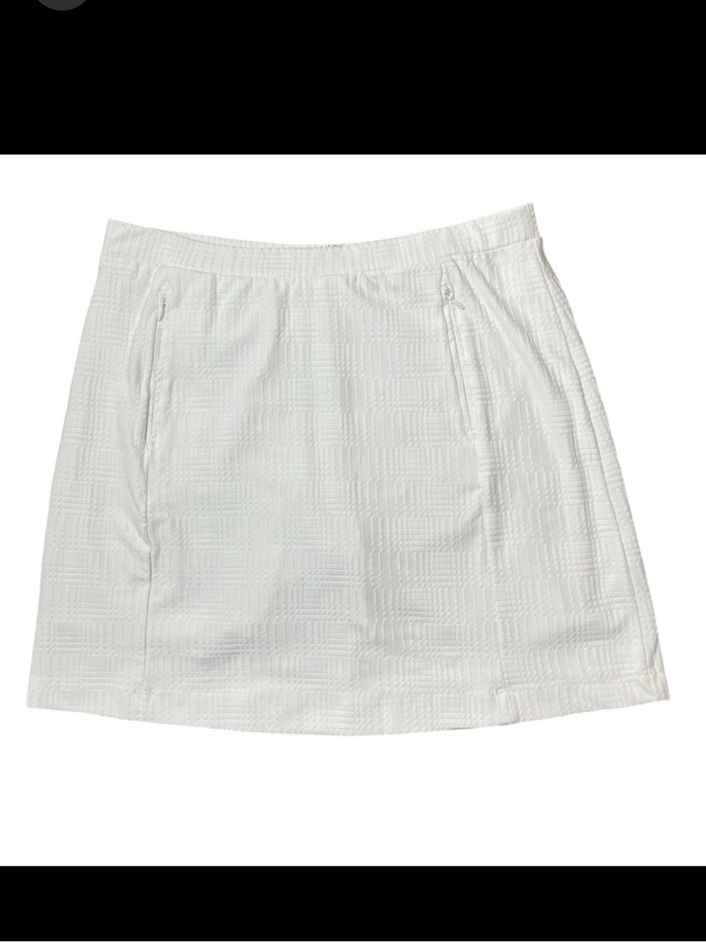 EE1- Golf Athletic w/shorts built in Women’s Medium Tail White Textured Skirt